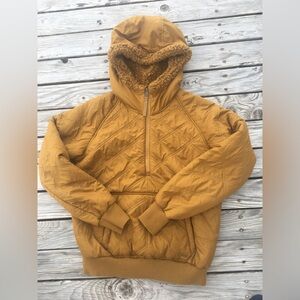 Prana Esla Half Zip Sherpa lined Quilted Pullover Jacket Size XS women’s